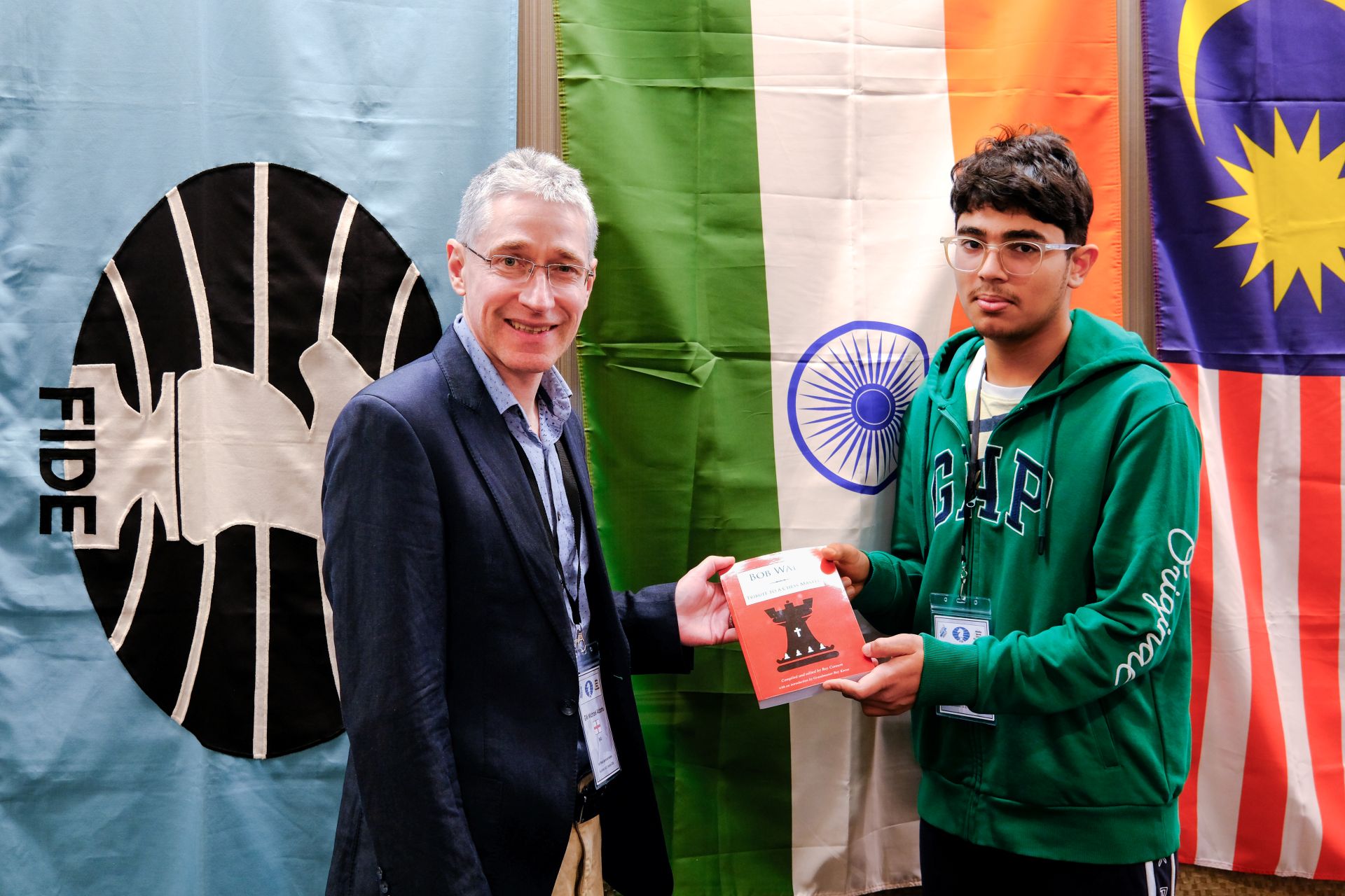 GM Michael Adams and Ayaan Bhatia GM Michael Adams and Ayaan Bhatia